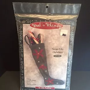 Cathy Pendleton Stocking Kit Wool Felt Seems Like Christmas New Sealed Packag - Picture 1 of 6