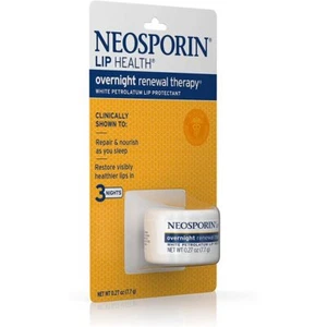 Neosporin White Petrolatum Lip Protectant Overnight Soft Renewal 0.27oz 3 Pack - Picture 1 of 4