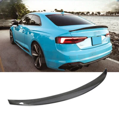 For Audi A5 S Line S5 RS5 Coupe 2018-24 Real Carbon Rear Trunk Spoiler Wing Lip - Image 1 of 4