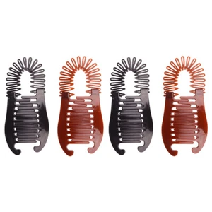 4 pinzas para el cabello de plátano soporte cola de caballo peine accesorios para el cabello para mujeres niñas - Imagen 1 de 7