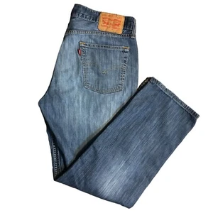 Levis 514 Straight Denim Blue Jeans Herren Maße 34x28 Western Distressed - Bild 1 von 14