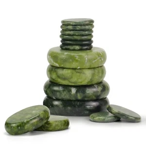 16 Pcs Hot Massage Stone Sets Heated Green Jade Warmer Kit for Spa - Bild 1 von 9
