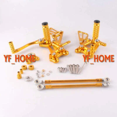 Rear Set Rearsets Foot Peg Pedal Fit Honda 03-06 CBR600RR & 04-07 CBR1000RR Gold - Image 1 of 4