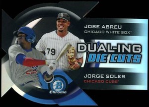 2014 Bowman Chrome Jose Abreu/Jorge Soler DDC-ASO Dualing Die Cut