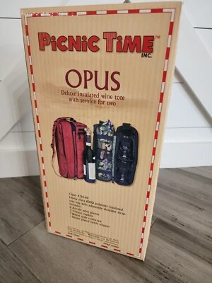 Bolso de Vino OPUS Picnic Time Estate Aislado con Servicio para 2 pulgadas Verde Hunter Nuevo en Caja Foto 1 de 4