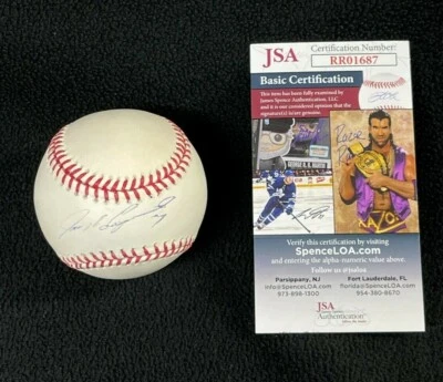 Ivan Rodriguez Signed Detroit Tigers Rawlings Official OML Baseball JSA COA - Image 1 of 4