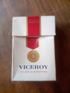 Vintage Empty Box of 20 Viceroy Filter Cigarettes Made in USA - Picture 1 of 4