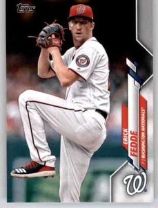 2020 Topps Series 1 Erick Fedde Base Card MLB PWE Set Break Nationals #198 - Picture 1 of 2