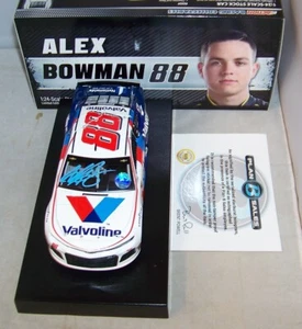 1:24 ACTION 2019 #88 VALVOLINE CAMARO ALEX BOWMAN PP AUTOGRAPHED COA HOLOGRAM  - Picture 1 of 7