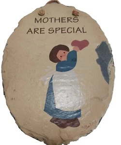 Vtg. Plain Jane Handcrafted Slate Wall Plaque " Mothers Are Special" READ - Picture 1 of 5