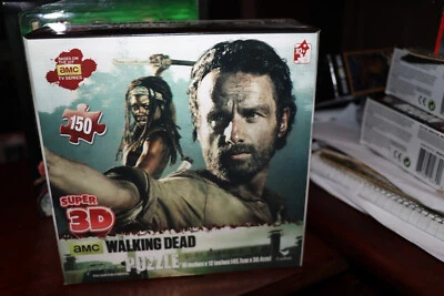 Walking Dead Super 3-D Puzzle 150 pcs Rick Michonne 18 x 12 inch AMC Cardinal - Image 1 of 2