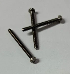 5 x Titanium Grade 2 Schrauben / Screws DIN 84 mit Bohrung dia 0,7 mm - Picture 1 of 1