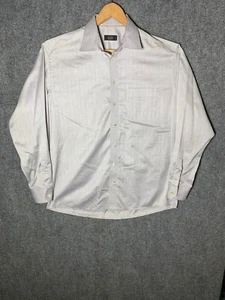 Camisa de vestir Eton Ganghester gris para hombre talla 17-43 bolsillo a rayas manga larga - Imagen 1 de 14