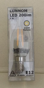IKEA LUNNOM LED 200lm 2200 KELVIN E12 CHANDELIER LAMP BULB - Picture 1 of 2