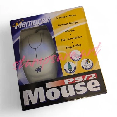 Memorex 3 Button PS/2 Ball Mouse 400 DPI NEW - Image 1 of 4