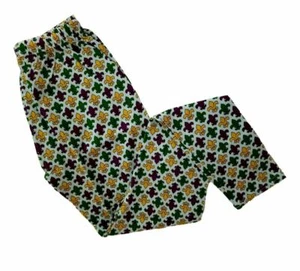 Damen Fleur De lis lila grün gelb Karneval 1X/2X Legging weicher Strick - Bild 1 von 2