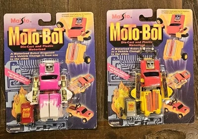 Both! Maisto Moto-Bot Toy Sealed Pull-Back DieCast Plastic Pink Camper & Truck - Image 1 of 4