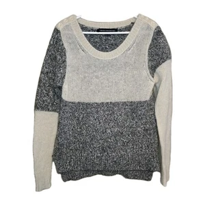 Maglione donna French Connection maglia colorblock taglia media grigio panna  - Foto 1 di 14