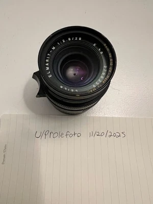 [Excellent] Leica 28mm F2.8 Elmarit-M Lens V4 E46 - Image 1 of 3