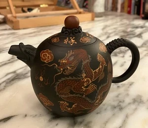Beautiful Chinese Dragon Yixing ZiSha Teapot By Li Jianhua - Bild 1 von 11
