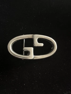 GUCCI Italy Silver Tone Belt Buckle Vintage - Image 1 of 4