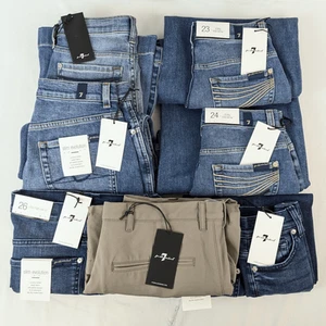 7 For All Mankind Assorted Jeans & Shorts In Various Styles and Sizes Lot of 7 - Picture 1 of 11