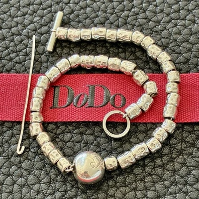Dodo Pomellato Bracciale Granelli Fuori Produzione Maxi Pepita Argento 18,5 Unis - Immagine 1 di 4