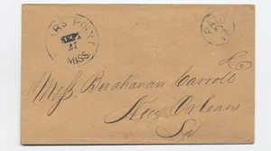 1850s Friars Point MS stampless cover black CDS, paid 3 in circle rate [6986.773 - Picture 1 of 3