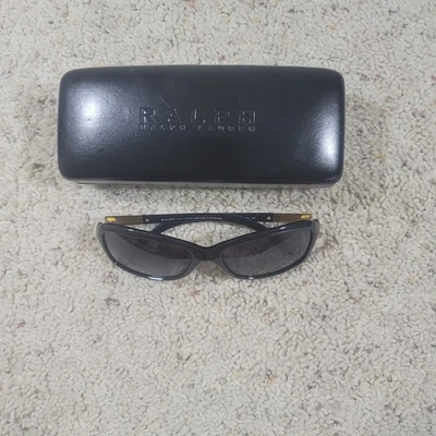 Ralph Lauren RA5072 501/T3 Black Rectangle Sunglasses 58-16 130 Italy SCRATCHED - Image 1 of 4