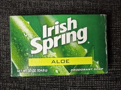 Irish Spring  Deodorant Soap Aloe 3.7oz Bar Unopened - Image 1 of 4