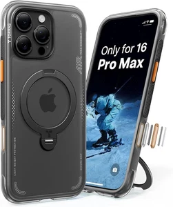 TORRAS Ostand Q3 Air for iPhone 16 Pro Max Magnetic Case w/ Real Airbags Blue - Picture 1 of 3