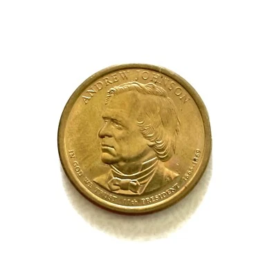 rare Andrew Johnson dollar coin missing the date - Image 1 of 3