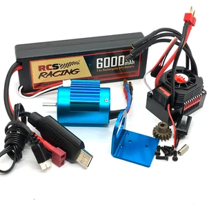 RC Brushless 60A ESC Conversion kit for 1/10 Buggies Universal Fit + Battery - Picture 1 of 9