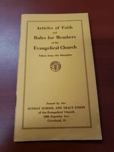 Articles Of Faith And Rules For Members Of The Evangelical Church - Picture 1 of 3