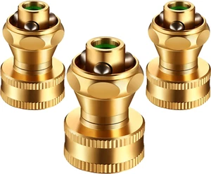 3 Pack Brass Nozzle Power Brass Nozzle Hose Nozzle, Adjustable Twist Sprayer New - Picture 1 of 12