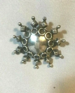 Antike Sterling Silber Starburst Brosche, ausgefallen 11 Punkte, SALE! - Bild 1 von 7