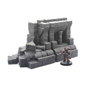 Arruined Jungle Tribute Pared Fantasía 28mm Wargaming Terreno Mesa Paisaje D&D - Imagen 1 de 3
