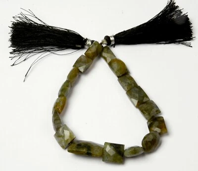 Natürliche Labradorit Perlen 8 Zoll Strang 6X10-12X20 MM Facettiert Rechteck ... - Bild 1 von 3