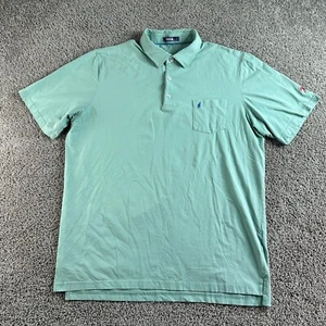 Johnnie O Harvey Shirt Mens Extra Large Green Elm Cotton Blend Golfing Polo - Picture 1 of 11