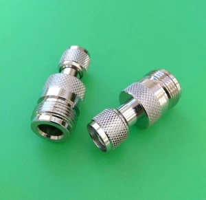 (2 PCS) Mini UHF Male to N Female Connector - USA Seller - Picture 1 of 3