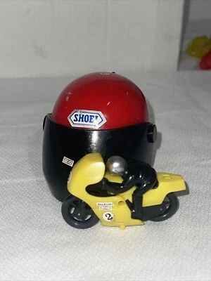 Casco de moto Kawasaki de fricción de bolsillo Bandai Japón de colección de los 80 NOS 1 Foto 1 de 4