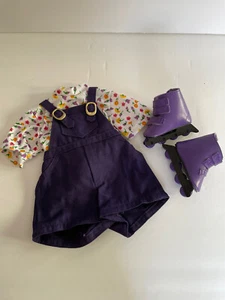 Puppenkleidung für 18 Zoll Puppe oder American Girl. 3-teiliges Shorts, Top und Rollerblade Set - Bild 1 von 2