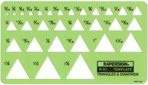 Rapidesign Triangles and Diamonds Template, 1 Each (R51) - Picture 1 of 1