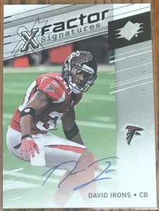 2009 SPx X-Factor Autographs Davis Irons X-DI Atlanta Falcons - Picture 1 of 2