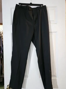 Nwt Calvin Klein 36wx30l Black Mens Slim Fit Dress Pants - Picture 1 of 9