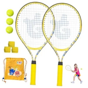 Kids Tennis Racket 2 Pack, Size 21" Recreational Tennis Racquet with 3 Tennis - Picture 1 of 7