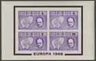 4828 - CALF of MAN 1968 EUROPA overprint  on CHURCHILL  imperf sheet of 4 mnh