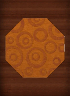 Orange Transitional Bubbles Rings Area Rug Circles DV5 - Image 1 of 2