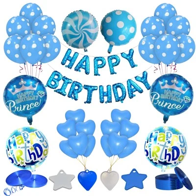 Baby Boy Balloons Baby shower balloons Gender Reveal Blue Theme Boy DECOR BALONS - Image 1 of 2