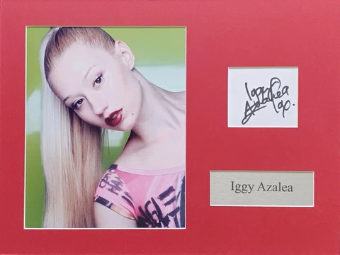 IGGY AZALEA Signed 16x12 Photo Display FANCY & BLACK WIDOW COA Cover